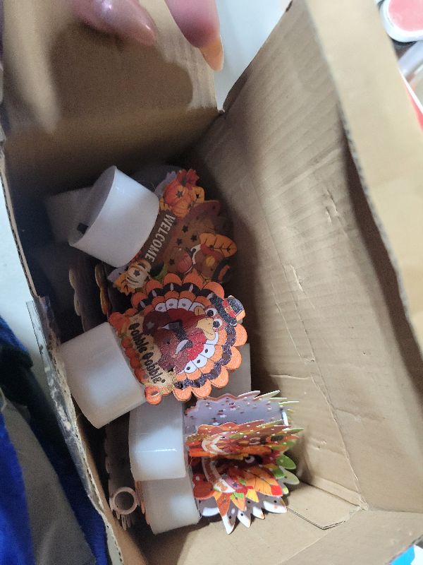 Photo 1 of 12 PCS Thanksgiving Table Decorations Turkey Tea Lights Candles, Battery Operated Thanksgiving LED Flameless Tealight Candles Thanksgiving Turkey Centerpieces Decorations for Home Indoor Kitchen Party