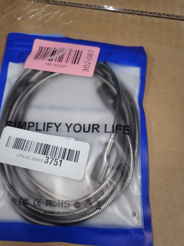 Photo 1 of ??Metal Braided USB-C to USB-C Cable 6.6ft, 60W PD Fast Charging & Data Sync, Cat & Dog Chew Proof Charger Cord, Tangle-Free Indestructible Charger Cord for iPhone17/16/15,GalaxyS24,Pixel,MacBook,iPad