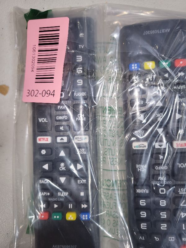 Photo 1 of (Pack of 2) Universal Remote for LG Smart TV, Compatible with All LG TV Remote Control LCD LED OLED UHD HDTV 3D 4K Smart TV Models, Replacement Remote with Netflix Amazon Shortcuts Key