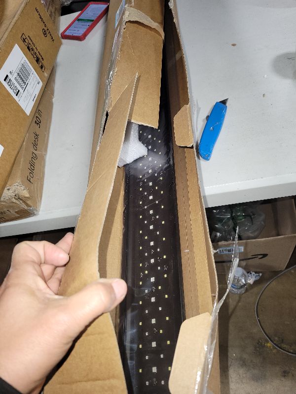 Photo 1 of 24/7 LED Aquarium Light, IP68 Waterproof Extendable Bracket Fish Tank Light with Timer, 7 Colors, 10 Level Adjustable Brightness, DIY Mode Full Spectrum Aquarium Plant Light for 48-54 Inch Fish Tank