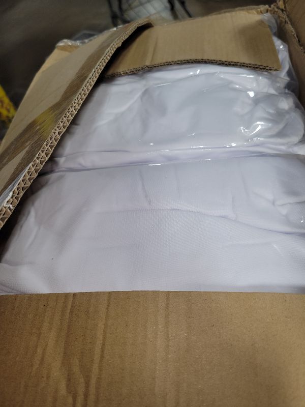 Photo 1 of 100 Pcs White Washable Removable Universal for Wedding Party Dining Banquet Polyester Spandex Stretch Slipcovers Chair Covers