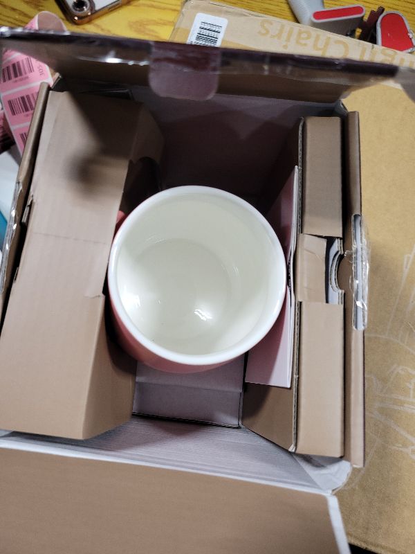 Photo 1 of 12oz IntelliHeat™ Coffee Mug | Barista’s Choice | Exclusive Wireless SmartSense Pad | Maintains Perfect 135°F | Hand-Crafted Ceramic Mug & Lid | Great for Tea Drinkers | Backed for Life - Pink