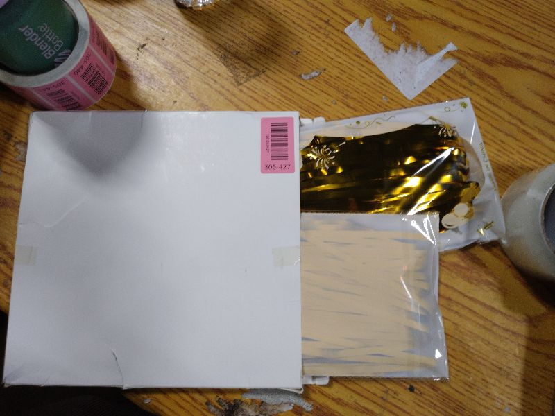 Photo 1 of 2 Pack Gold Tinsel Backdrop, 3.28 FT x 7.05 FT Metallic Fringe Curtain, Gold Color Graduation Backdrop Party Streamers, Party Supplies Door Decorations for Birthday Anniversaries