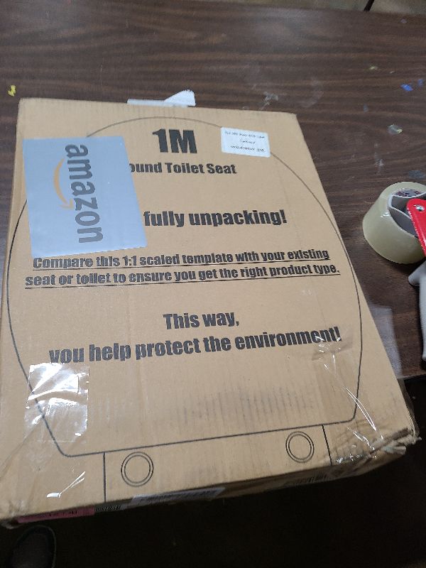 Photo 1 of 1M Family Toilet Seat, Patented Slow Close & Quick Releasing Technology, Anti-Wiggling, Easy to Install and Clean, Standard Round with Toddler Seat Built In (1 Piece)