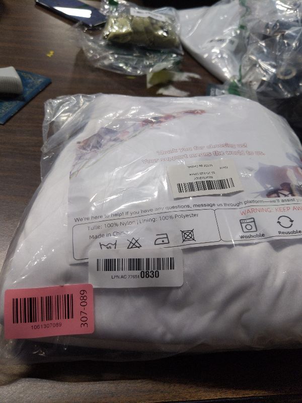 Photo 1 of 10x10ft Wrinkle Free White Backdrop Curtain for Parties Soft Fabric Drapes Wedding White Curtain Backdrop for Birthday Party Decorations Background for Photography 5x10ft, 2 Panels