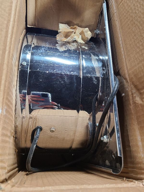 Photo 1 of 12 Inch Exhaust Fan with Plug, 1558CFM Through-the-Wall Ventilation Fan with Light Weight Pure Copper Motor, for Laundry Room, Toilets, Garage, and Shopping Mall, 110V (12 inch, silver)