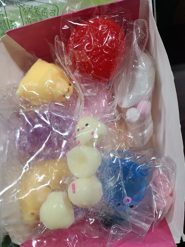 Photo 1 of 20Pcs Taba Squishy Pack Fidget Toys, Include Squishies Chick, Cat Paws, Hamster, Strawberry Toys, Sensory Toys for Kids, Classroom Birthday Gifts, Goodie Bag Stress Relief Toys (11big+9small)