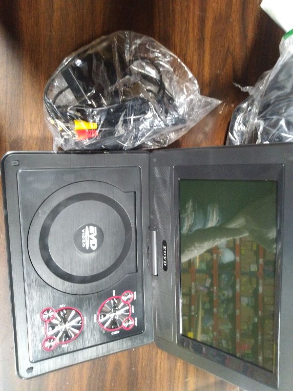 Photo 1 of 11.5" Portable DVD Player with 9.5" Swivel Screen, 5-Hours Rechargeable Battery,Car DVD Player for Kids,Support CD/DVD/SD Card/USB,Regions Free,Dual Speakers,Black