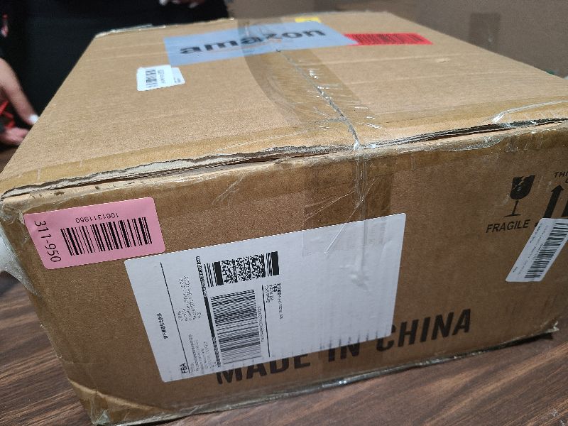 Photo 1 of 12 Inch Round Bathroom Sink Above Counter, QISHKA Small White Ceramic Vanity Vessel Sink Mini Countertop Bowl Basin for Space-Saving