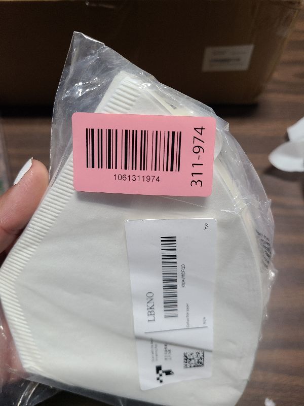 View 3 of 100 Count #4 Cone Coffee Filters Paper, No Smell of Wood Pulp Disposable U-shaped Coffee Filter, for Drip and Pour Over Coffee Maker
