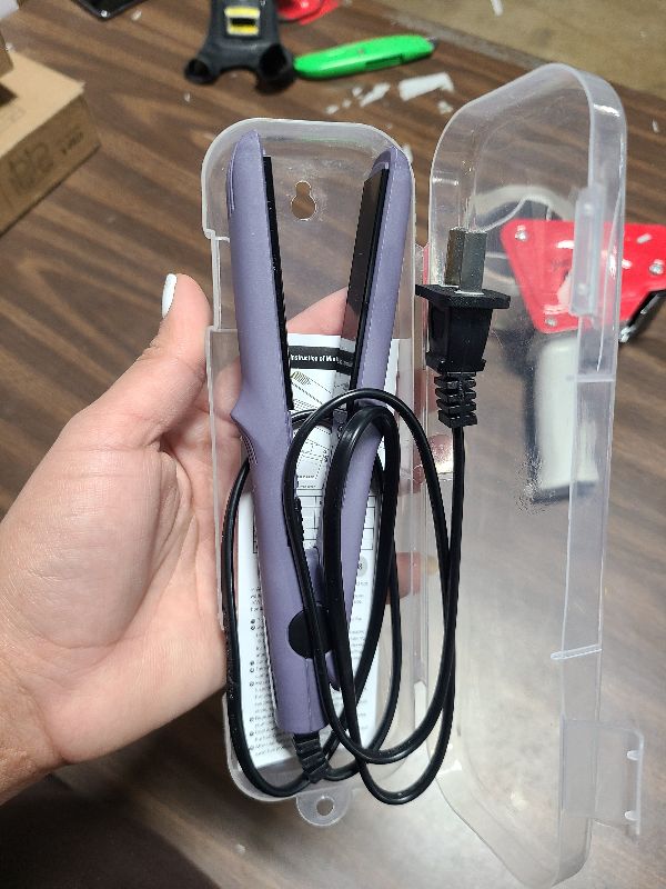 Photo 1 of 2026 New Upgraded Mini Dual Purpose Curling Iron - 2-in-1 Mini Curling Wand & Flat Iron Hair Straightener, Portable Travel for All Hair Types (Purple)