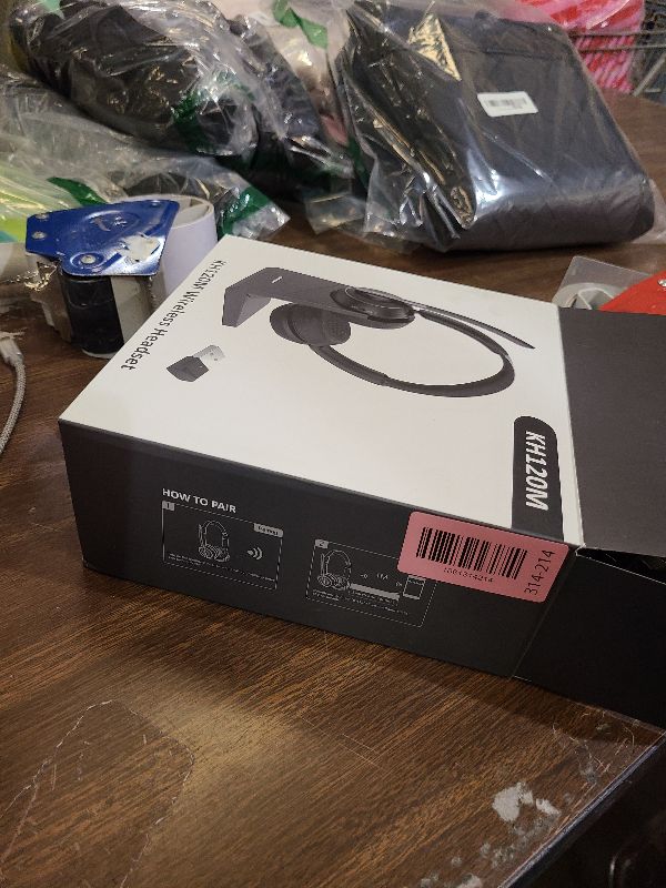 Photo 1 of (2025 Upgraded) Wireless Headset with Mic for Work, Bluetooth Headset with Noise Canceling Microphone with Dongle, Charging Base & Mic Mute, Wireless Headphones for Work from Home/PC/Computer