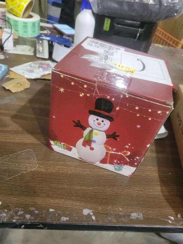 Photo 1 of Christmas Inflatables Outdoor Decoration, Snowman Inflatable Christmas Decorations Yard Decor Christmas Party Outdoor, Garden, Lawn