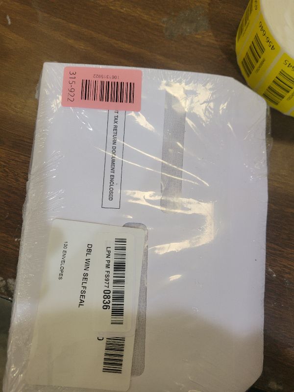 Photo 1 of 100 W2 Self-Seal Envelopes for W-2 4up Forms, Compatiable with QuickBooks Online, ADP Other Tax Software, 5 5/8” x 9”, Security Tint, 100 Pack