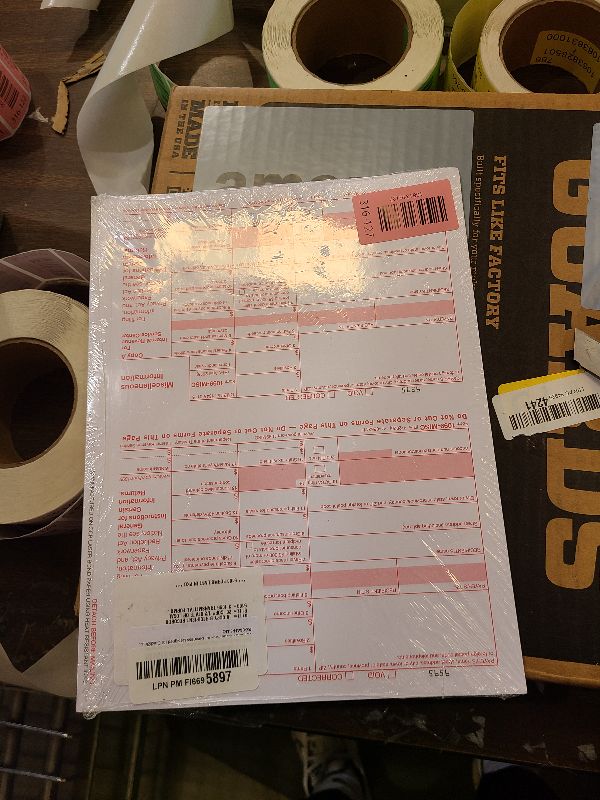 Photo 1 of 1099 Misc Forms 2025 Lazer 4 Part Tax Forms Kit for 10 Vendors - Value Pack for Business Designed for QuickBooks and Accounting Software - Made in The USA - 10-Pack