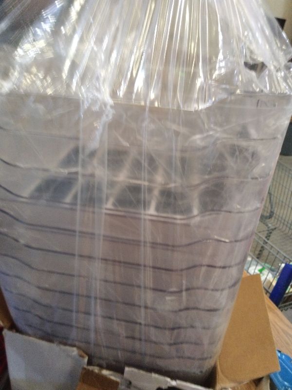 Photo 1 of 12 PACK Multi-Use Clear Plastic Storage Bins for Organizing w/ Labels - Home, Kitchen, Bathroom, Office, Pantry Cabinet Shelf Organizer Bins - SOHO Collection, RV, Fridge Organization Containers