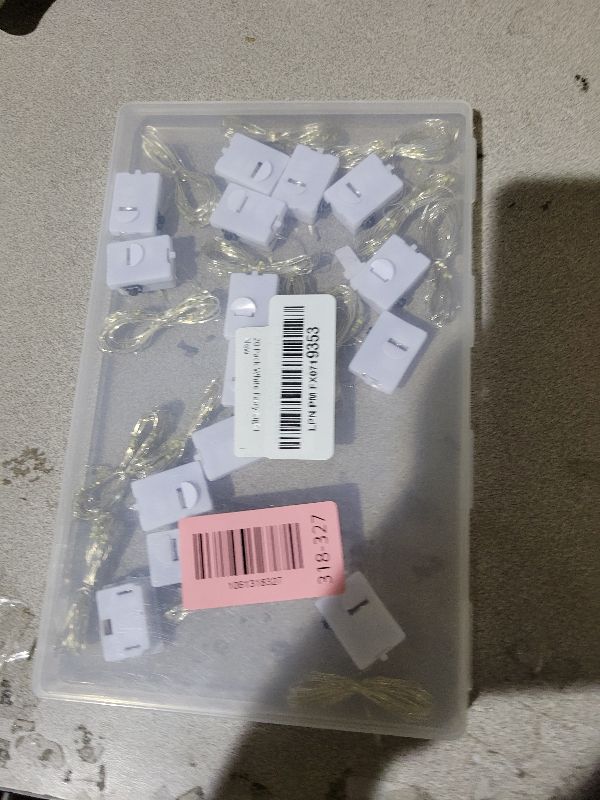 Photo 1 of 20 Pack Fairy Lights Battery Operated - 3 Speed Modes, 7Ft 20 LED String Twinkle Lights, Waterproof Copper Wire, Mini Firefly Light for Mason Jars Vases Christmas Decor, White