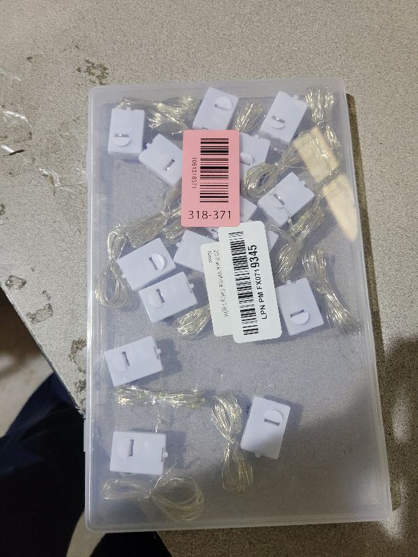 Photo 1 of 20 Pack Fairy Lights Battery Operated - 3 Speed Modes, 7Ft 20 LED String Twinkle Lights, Waterproof Copper Wire, Mini Firefly Light for Mason Jars Vases Christmas Decor, White