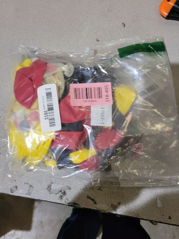 Photo 1 of 12Inch Red Yellow Black Balloons, Color Helium Party Balloon Yellow Red Black Latex Balloons with Cartoon Coffetti Balloon for Race Car Birthday Baby Shower Carnival Party Decorations