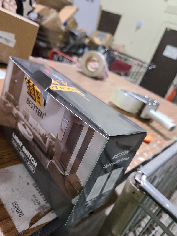 Photo 1 of [10 Pack] CML Illuminated Guide Light Switch, Single Pole Decor Paddle Rocker Wall Switch, Dusk to Dawn Automatic On/Off Light Sensor, 15 Amp 120V Grounding Wire, ETL Listed, White