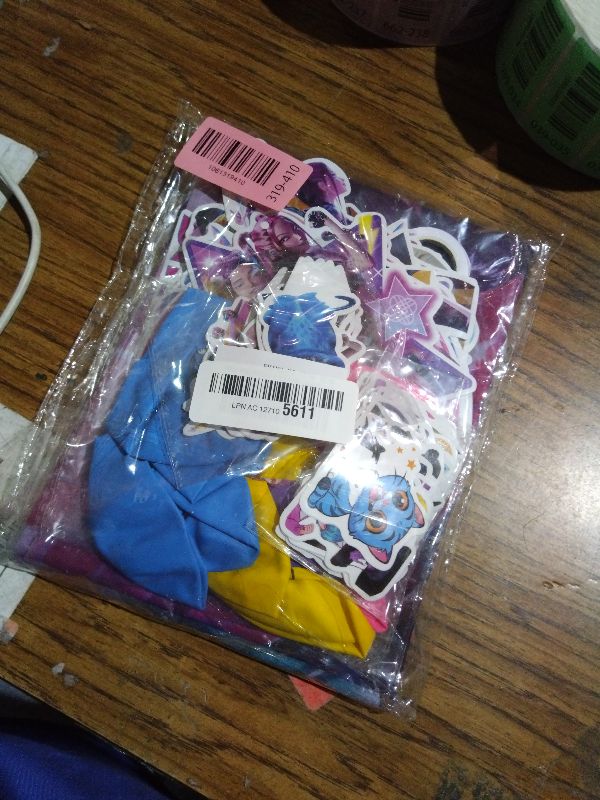 Photo 1 of 127 Pcs Demon Hunters Birthday Decorations, Party Supplies Kit with Backdrop, Banner, Cake Topper, Cupcake Picks, Balloons, Stickers for Themed Celebration