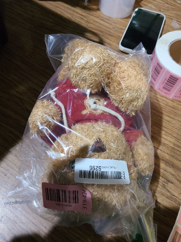 View 2 of 11.8 inches Teddy Bear Stuffed Animals Soft Plush Cute Teddy Bear Doll for Boys Girls (Red)