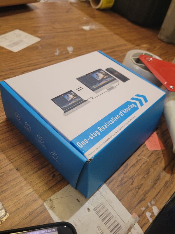 Photo 1 of 2 Laptops 3 Monitors KVM Switch 2 Port MST Dual USB-C Docking KVM Switches Triple Monitor Support Max 10Gbps USB Transfer Dual 4K@60Hz & One 1080P@60Hz Video Output, 100W PD Charging