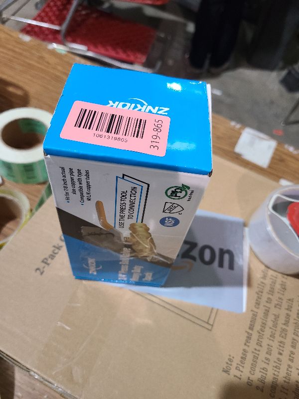 View 3 of (Znkiok® 2 Pack) Durable Upgraded 3/4" Press Ball Valve Heavy Duty,3/4 inch Brass Ball Valve With Press End,ProPress Fitting Connection For Copper Tubing,Quarter Turn,Lead-Free, UPC,NSF61,NSF372.