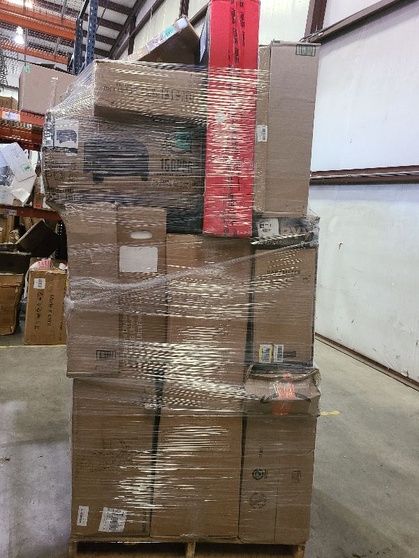 Photo 1 of As is general merchandise pallet roughly 60 items. 
