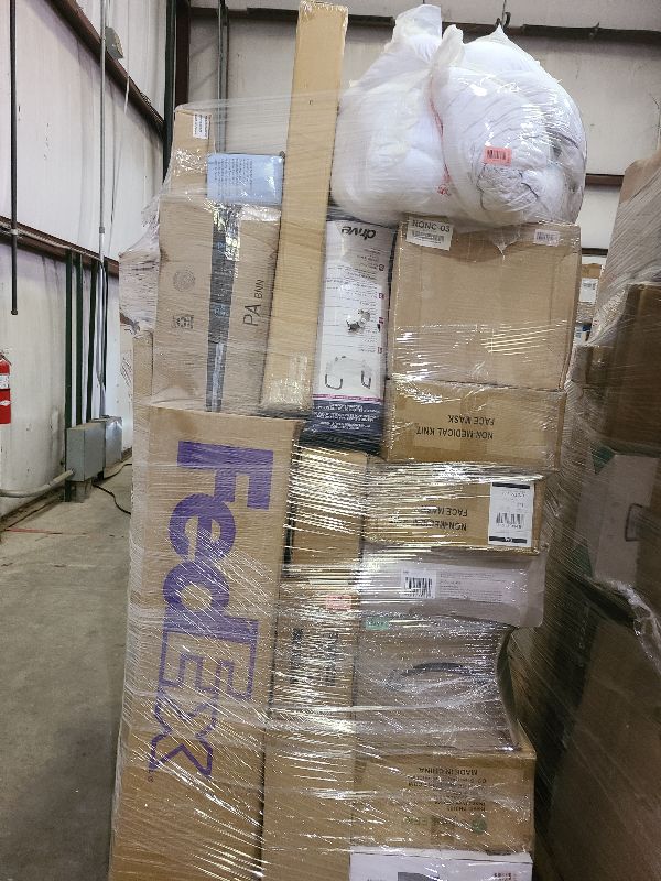 Photo 1 of As is general merchandise pallet roughly 60 items 