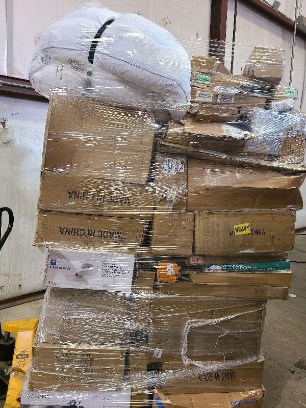 Photo 1 of As is general merchandise pallet roughly 60 items 