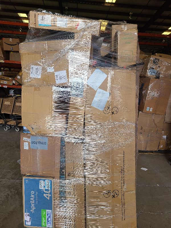 Photo 1 of As is general merchandise pallet roughly 60 items 