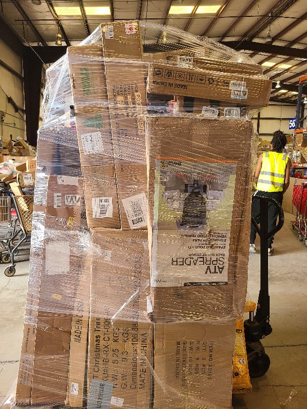 Photo 1 of As is general merchandise pallet roughly 60 items 