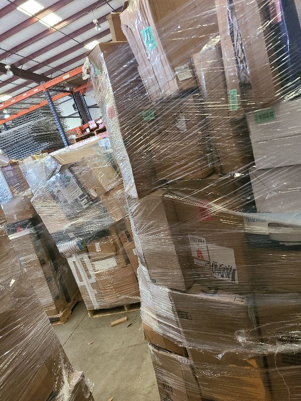 Photo 1 of As is general merchandise pallet roughly 60 items. 

