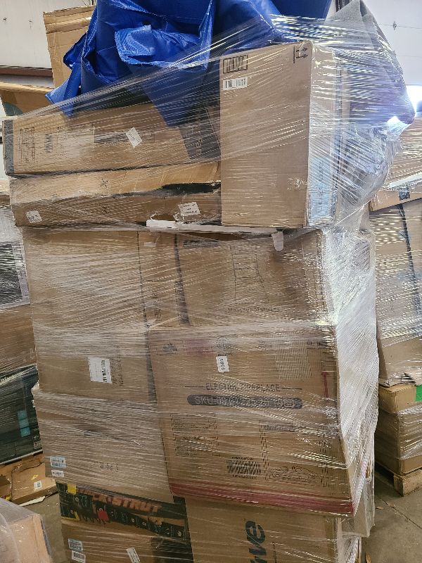 Photo 1 of As is general merchandise pallet roughly 60 items. 

