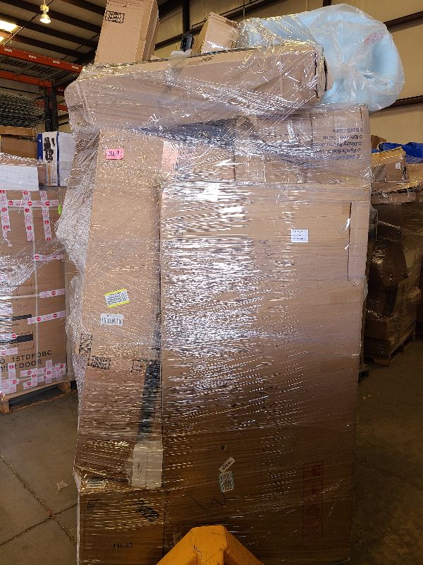 Photo 1 of As is general merchandise pallet roughly 60 items.