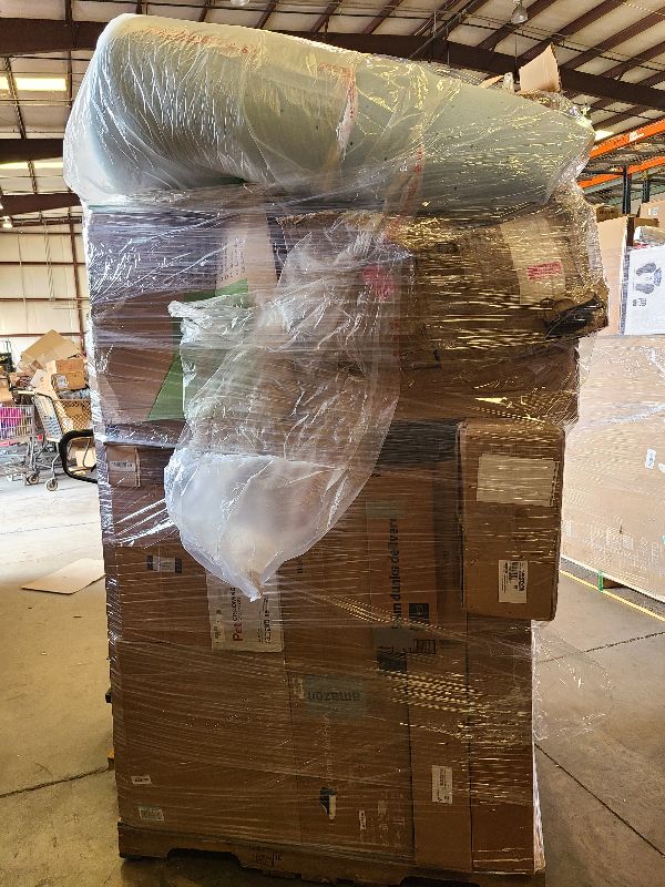 Photo 1 of As is general merchandise pallet roughly 60 items.