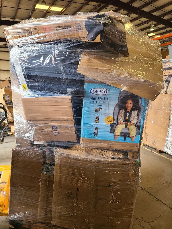 Photo 1 of As is general merchandise pallet roughly 60 items 