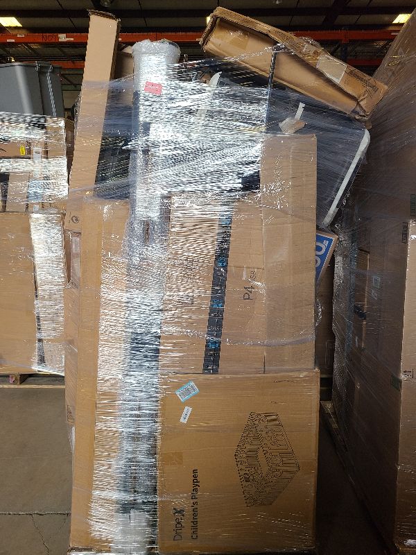 Photo 1 of As is general merchandise pallet roughly 60 items 