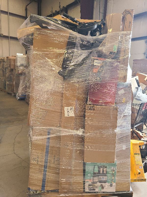 Photo 1 of As is general merchandise pallet roughly 60 items 