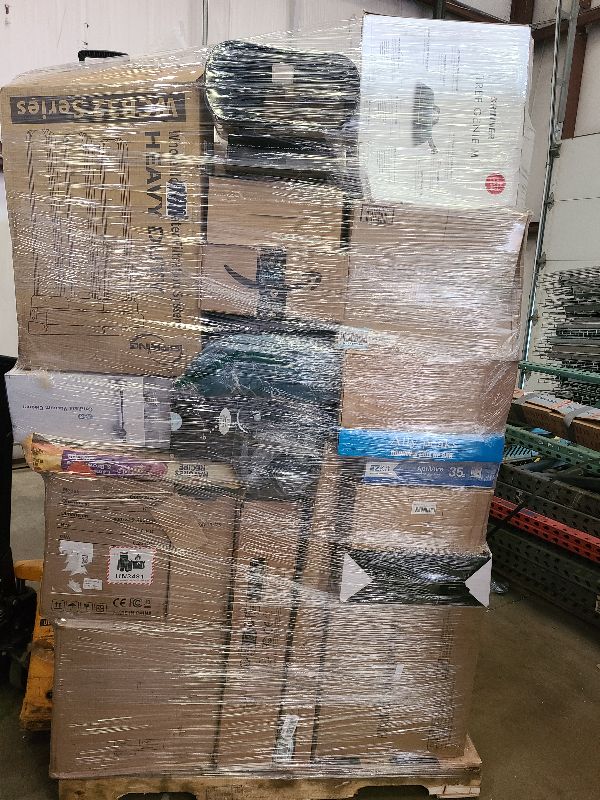 Photo 1 of As is general merchandise pallet roughly 60 items. 

