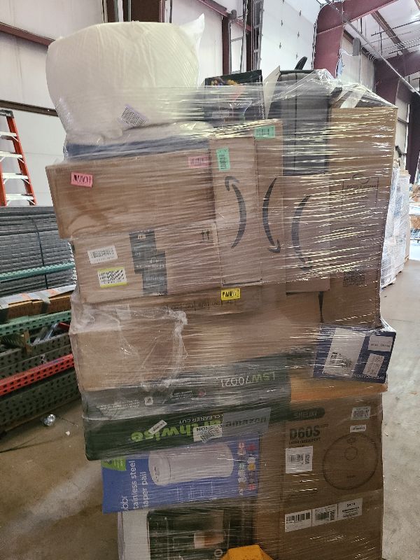 Photo 1 of As is general merchandise pallet roughly 60 items. 

