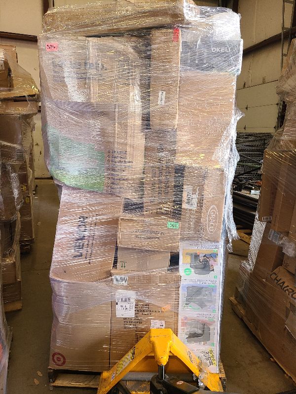 Photo 1 of As is general merchandise pallet roughly 60 items.