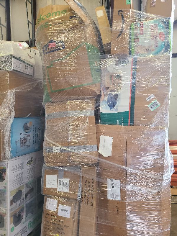 Photo 1 of As is general merchandise pallet roughly 60 items 