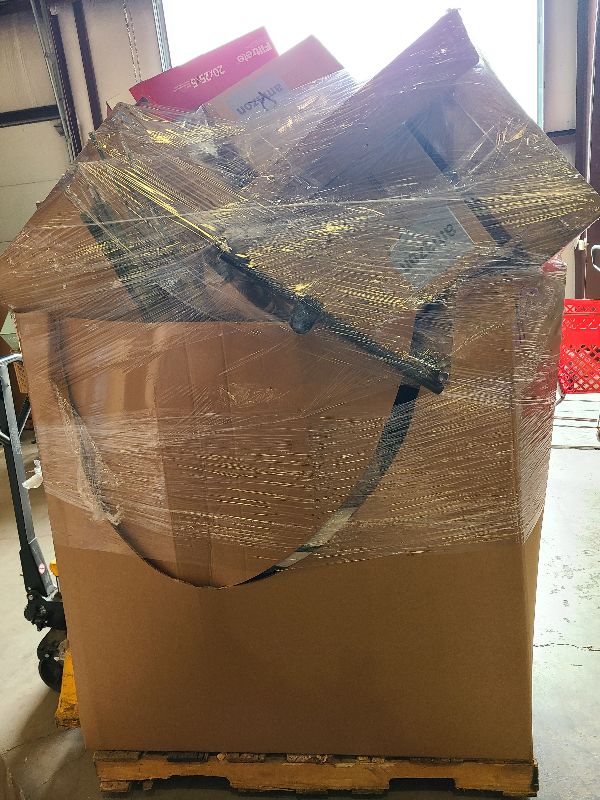 Photo 1 of As is general merchandise pallet roughly 