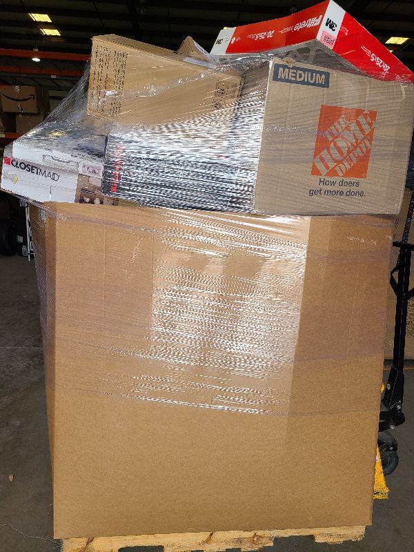 Photo 1 of As is general merchandise pallet roughly 