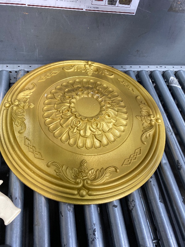 Photo 1 of *** STOCK PHOTO REFERENCE ONLY ***Ekena Millwork CM22ATRGS Ceiling Medallion, Rich Gold