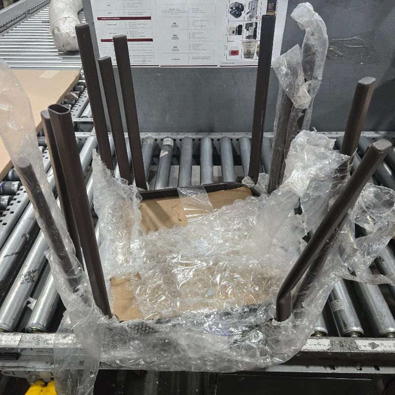 Photo 1 of ***ONE LEG DAMAGED** PROLISOK Bronze Metal Outdoor Side Table with Tempered Glass Top – Elegant Small 16" Square Patio Table – Durable Weather-Resistant Coffee Bistro Accent End Table for Outside and Garden