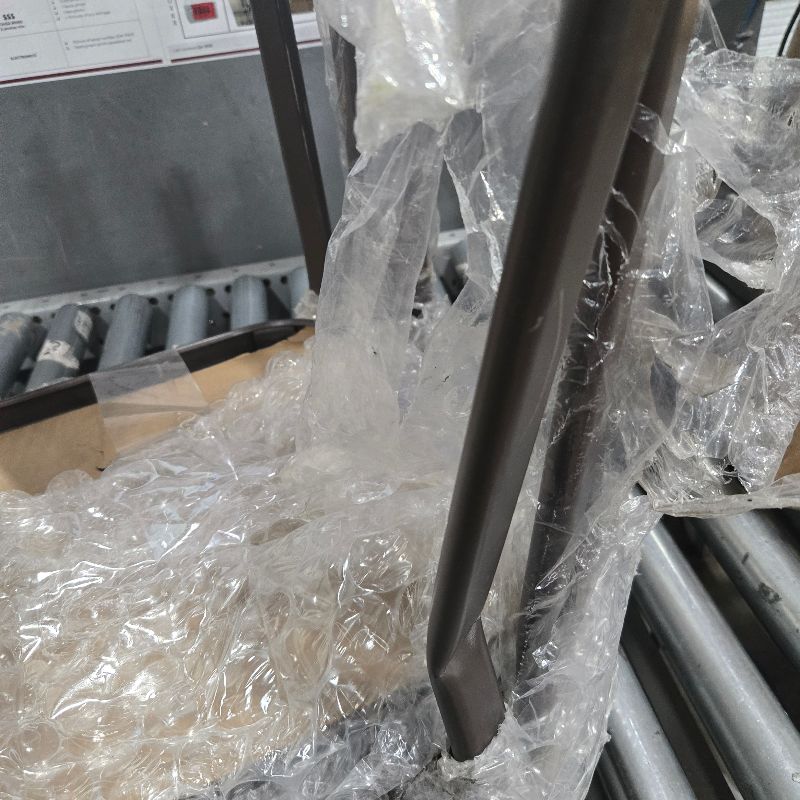 Photo 1 of ***ONE LEG DAMAGED** PROLISOK Bronze Metal Outdoor Side Table with Tempered Glass Top – Elegant Small 16" Square Patio Table – Durable Weather-Resistant Coffee Bistro Accent End Table for Outside and Garden