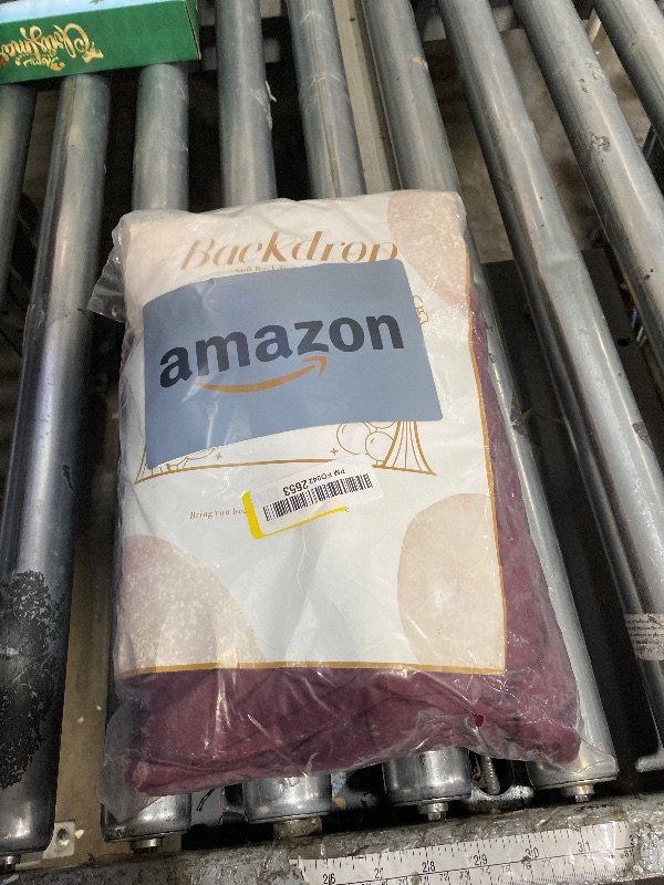 Photo 1 of 10 ft x 10 ft Wrinkle Free Maroon Backdrop Curtain for Parties, Polyester Burgundy Photo Backdrop Drapes 2 Panels 5x10ft for Baby Shower Wedding Birthday Party Engagement Ceremony Decoration